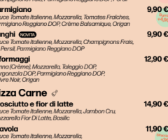 Italian Trattoria - Menu PIZZA
